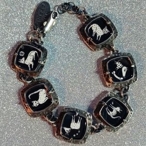 Sterling Silver Cat Bracelet